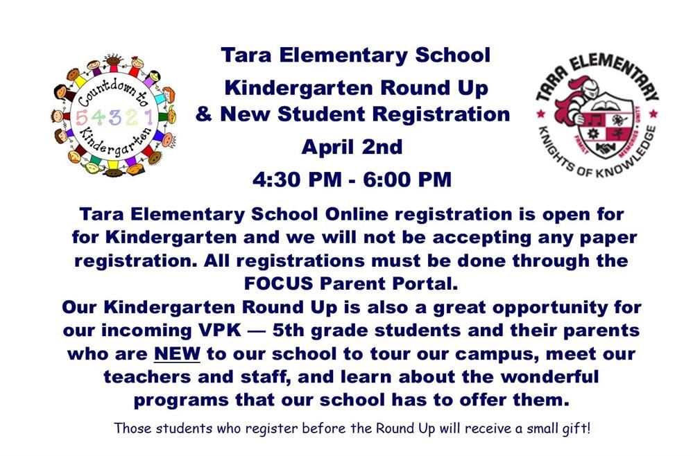  Kindergarten Round Up